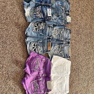Miss me jean shorts size 26 lot